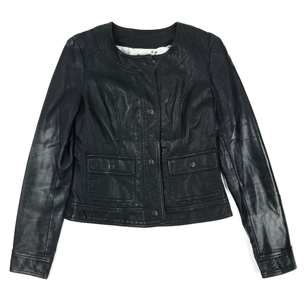 KUT from the Kloth Leather Blazer Jacket Sz S - Picture 2 of 8